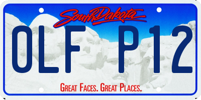 SD license plate 0LFP12