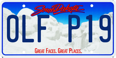 SD license plate 0LFP19