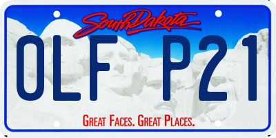 SD license plate 0LFP21