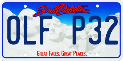 SD license plate 0LFP32