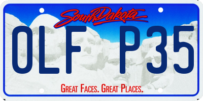 SD license plate 0LFP35