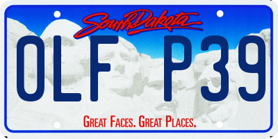 SD license plate 0LFP39