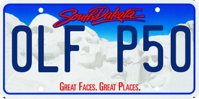 SD license plate 0LFP50