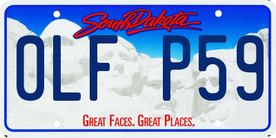 SD license plate 0LFP59