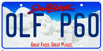 SD license plate 0LFP60