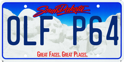 SD license plate 0LFP64