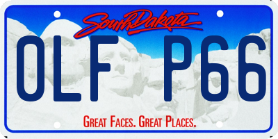 SD license plate 0LFP66