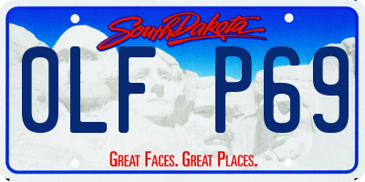 SD license plate 0LFP69
