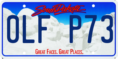 SD license plate 0LFP73