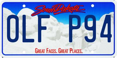 SD license plate 0LFP94