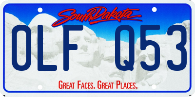 SD license plate 0LFQ53