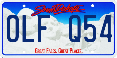 SD license plate 0LFQ54