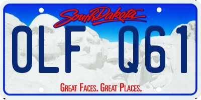 SD license plate 0LFQ61