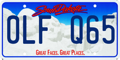 SD license plate 0LFQ65
