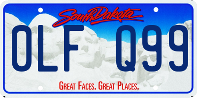 SD license plate 0LFQ99