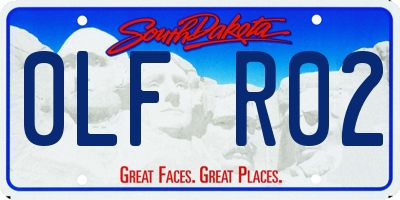 SD license plate 0LFR02