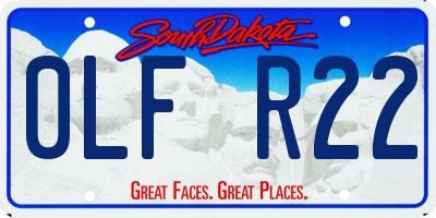 SD license plate 0LFR22