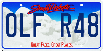 SD license plate 0LFR48