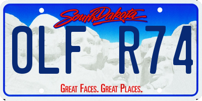 SD license plate 0LFR74