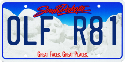 SD license plate 0LFR81
