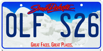 SD license plate 0LFS26