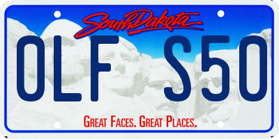 SD license plate 0LFS50