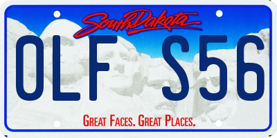 SD license plate 0LFS56