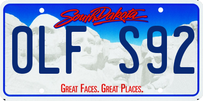 SD license plate 0LFS92