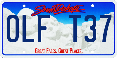 SD license plate 0LFT37