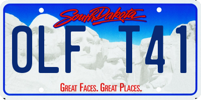 SD license plate 0LFT41