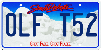SD license plate 0LFT52