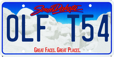 SD license plate 0LFT54