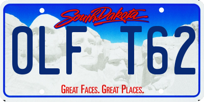 SD license plate 0LFT62