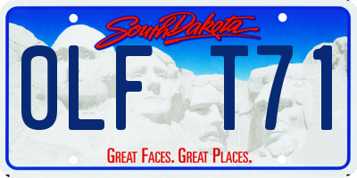 SD license plate 0LFT71