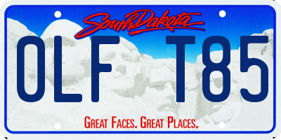 SD license plate 0LFT85