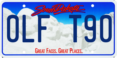 SD license plate 0LFT90
