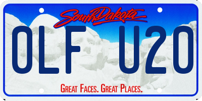 SD license plate 0LFU20
