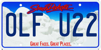 SD license plate 0LFU22