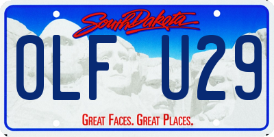 SD license plate 0LFU29
