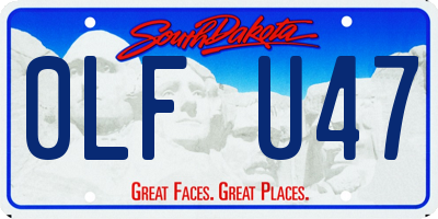 SD license plate 0LFU47