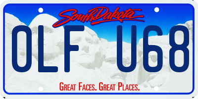 SD license plate 0LFU68