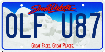 SD license plate 0LFU87