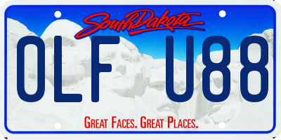 SD license plate 0LFU88