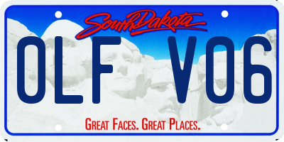 SD license plate 0LFV06