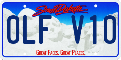 SD license plate 0LFV10