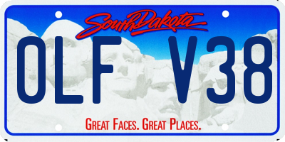 SD license plate 0LFV38