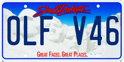 SD license plate 0LFV46
