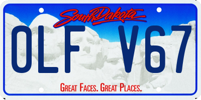 SD license plate 0LFV67