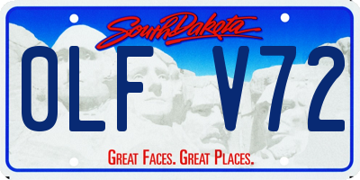 SD license plate 0LFV72