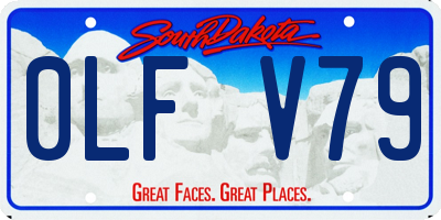 SD license plate 0LFV79